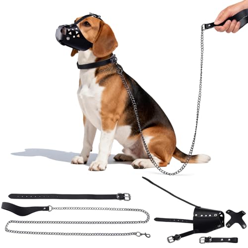 Dog Muzzle, Adjustable Basket Muzzles for Medium Dogs Soft Breathable