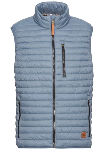 camel active Herren Steppweste aus recyceltem Polyamid Jeans Blau, menswear-56