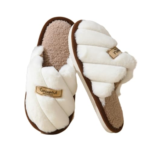 Sandals, Women's Winter Slippers - Thick-Soled Warm Cotton Indoor House Shoes Womens House Slippers