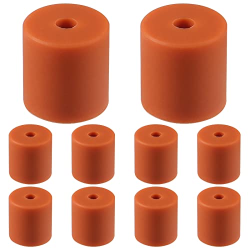 AITIAO 10Pcs 3D Printer Heatbed Silicone Leveling Column 18mm Heatbed Parts Solid Bed Mounts Stable Hotbed Heat-Resistant Silicone Buffer Compatible with CR-10 Ender 3 Bottom Connect (Brown,18mm)