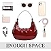 YingStar Bolso de Mano Mujer Fiesta Bolso Pequeño Piel Bolso de Hombro Mujer Movil Bolso Bandolera Pequeña Bolsa Mujer Verano Bolso Media Luna Dumpling Boda Ceremonia Cuero Rojo Bolsos Cartera Imagen de YingStar Bolso de Mano Mujer Fiesta Bolso Pequeño Piel Bolso de Hombro Mujer Movil Bolso Bandolera Pequeña Bolsa Mujer Verano Bolso Media Luna Dumpling Boda Ceremonia Cuero Rojo Bolsos Cartera