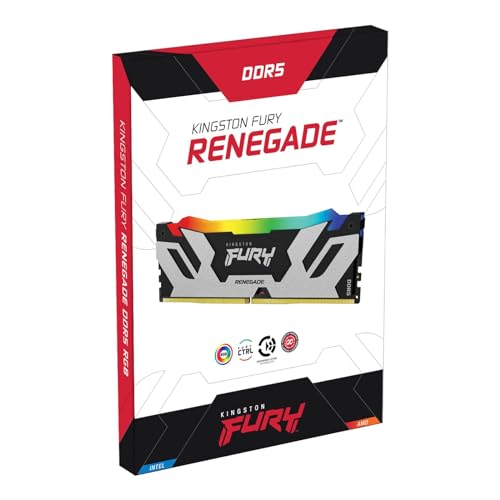 Image of Kingston FURY Renegade RGB 32GB (2x16GB) 7200MT /s DDR5 CL38 DIMM Desktop Memory (Kit of 2) | Intel XMP 3.0 | Infrared Sync Technology | Overclocking Stability | KF572C38RSAK2-32