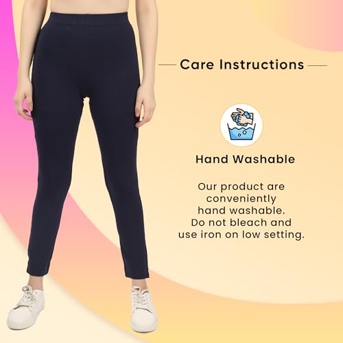 Image of ON&ON Women's Cotton Stretchable Slim Fit Straight Pants Trouser for Casual Wear and Office Wear
