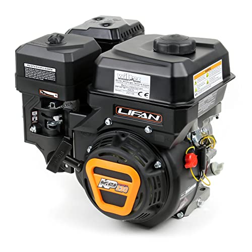 Wiltec LIFAN KP230 Moteur essence – 415 x 380 x 380 mm – 4,8 kW (6,5 CV) – 223 ccm – 4 temps, 3,6 L, 20 mm – OHV, 9,5:1 – Monocylindre Lanceur...