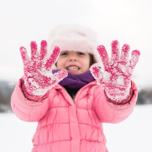 Image of ONESING 12 Pairs Kids Gloves - Warm Knitted Winter Gloves Bulk for Girls Boys | Children Gloves Designed for Cold Weather