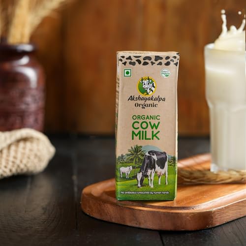 Akshayakalpa Organic Cow Milk (UHT) Pack of 4(1 Ltr)
