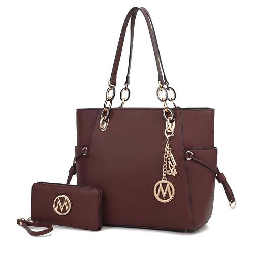 Image of MKF Collection Women's Tote Bag With Wristlet Wallet Bag, Vegan Leather Handbag Purse Set by Mia K