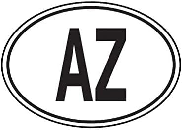 Amazon.com: AZ Azerbaijan Country Code Oval Sticker Decal Self Adhesive ...