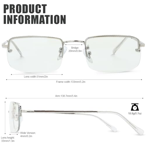 The Fresh Minimalist Small Rectangular Sunglasses Clear Eyewear - Exquisite Packaging4