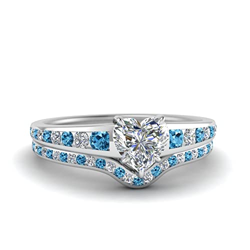 Image of Choose Your Gemstone Graduated Channel Setting Diamond CZ Wedding Sterling Silver Heart Shape Wedding Engagement Birthstone Stackable Ring Size US 4 to 12