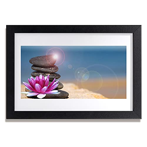 Image cadre en MDF fleur de lotus Tulup 30x20 cm, affiche de décoration salon