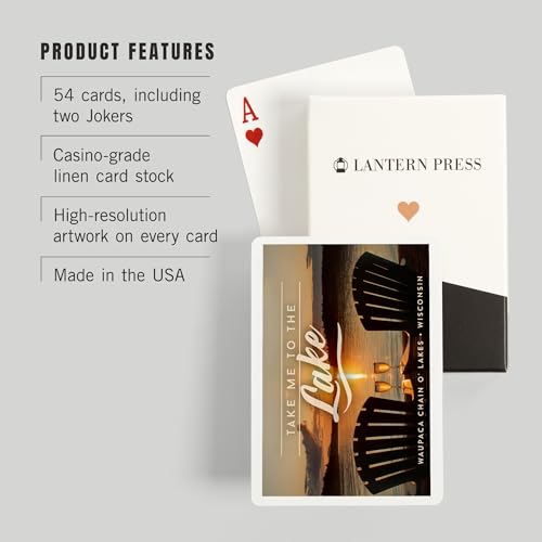 Baraja de cartas Poker Waupaca Wisconsin 52 naipes adultos miniatura 3
