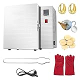 1500W Industrial Jewelry Casting Burnout Furnace, 0-800°C Wax/Plaster Mold Oven, with PID Temperature Control, Four-Sided Heating Design, for Metal Melting, Wax Burnouts and Enameling