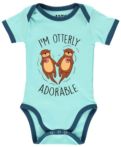 Image of Lazy One Cute Unisex Baby Bodysuit, Cute Animal Designs, 6-18 Months