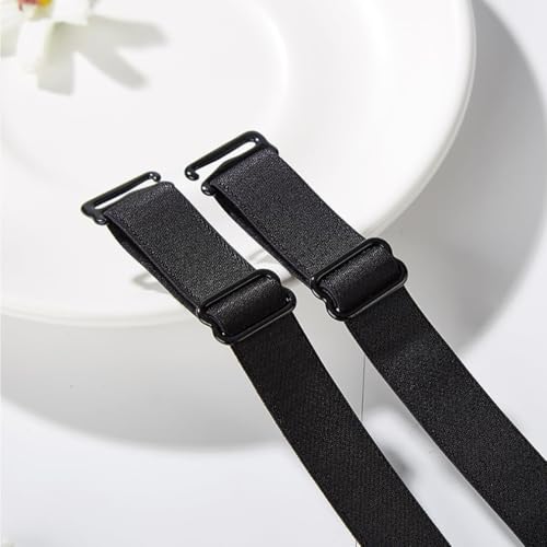 3 Paar BH Träger Halter, BH Träger Breit, Träger Zum Annähen, Bikini Träger Ersatz, Verstellbar Abnehmbar Multi-Size, Für Die Meisten Erwachsenen Frauen Geeignet, Schwarz (1.5 cm)