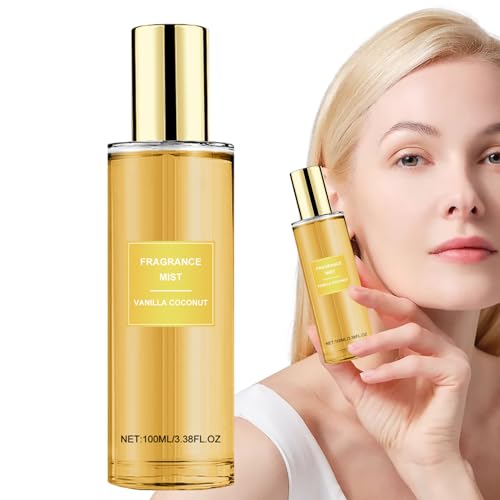 Perfume de vainilla-Sweet Vaniilla Body Mist Spray con frescura durante todo el día | Mistón de cuerpo ligero y refrescante | Perfume de piel de vainilla relajante para una experiencia de