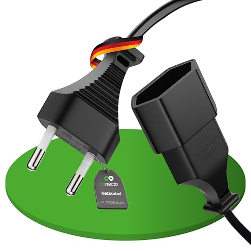 conecto Euro Plug to Euro Plug Power Cord – 1.00 m, Black conecto Euro Plug to Euro Plug Power Cord – 1.00 m, Black