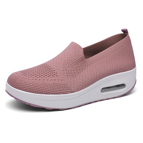 Women's Nursing Shoes Air Cushion Knit Shoes Wedge Sneaker Walking Shoes Platform Wedge Sneaker - Main Image