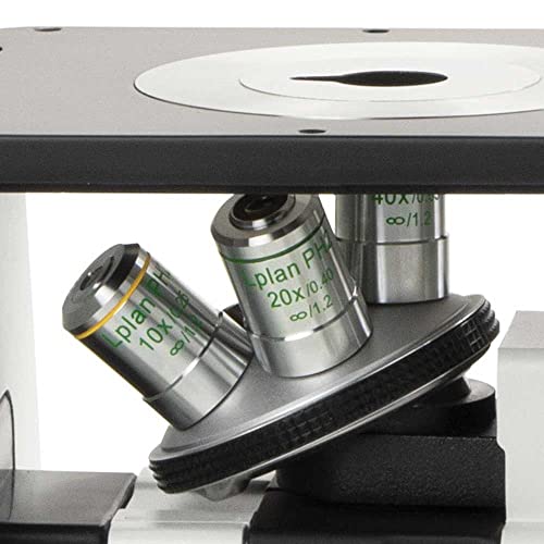 Image of Inverted Trinocular Microscope with Mechanical Stage PLPH 10 /20 /40x, 5W LED and with Transportation Box, Globe Scientific | Euromex