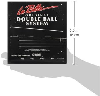 Amazon.com: La Bella S500L Double Ball SystemLight Flat Wound