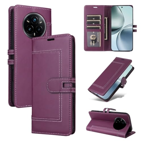 Housse en cuir Oppo Reno 12FS 5G étui violet chic texturé de qualité supérieure