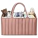 HAGOT Baby Windel Caddy Organizer, Wickeltisch Organizer, Tragbarer Wickelorganizer, mit Fächern, für Feuchttücher und Babysachen, Rosa