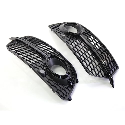 GSRECY Right & Left Side Pair Front Bumper Grill Fog Light Vent Grille Cover Compatible With Au-di Q5 S Line 2013-2017 (Black) - Image 3
