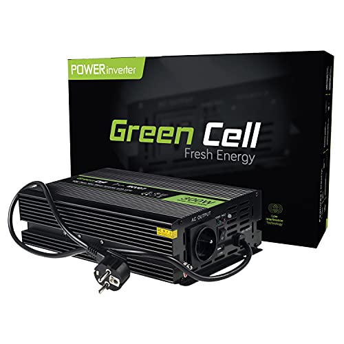 Green Cell INV07 Adaptador e inversor de Corriente para automóvil 300 W Negro
