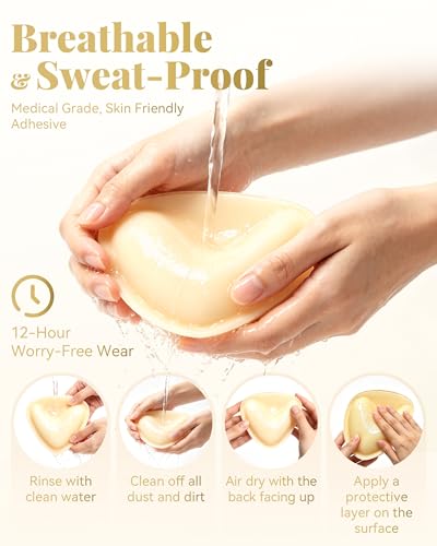 Image of Double Sided Sticky Bra Lift, Strapless Sticky Bra Push up Push up for Backless Dress, Swimsuit, Invisible Reusable Bra