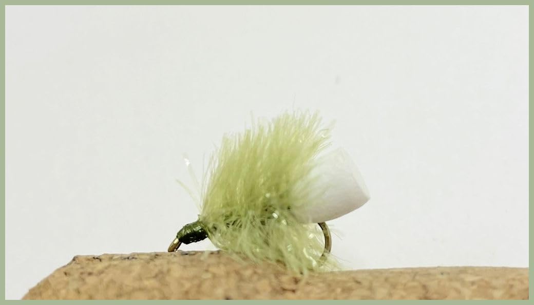 Barbless Olive Foam Ass Blob Trout Flies, Size 10 Lures, FAB Flies, Choose quantity still water favourites, great movement (6)