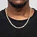 CHENETOILE 14K Gold Figaro Chain for Women 5MM Gold Chain Necklace for Men Italian Craftsmanship Stackable 20 Inch
