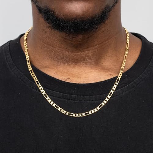 14K Gold Figaro Chain for Women 5MM Gold Chain Necklace for Men Italian Craftsmanship Stackable 20 Inch2