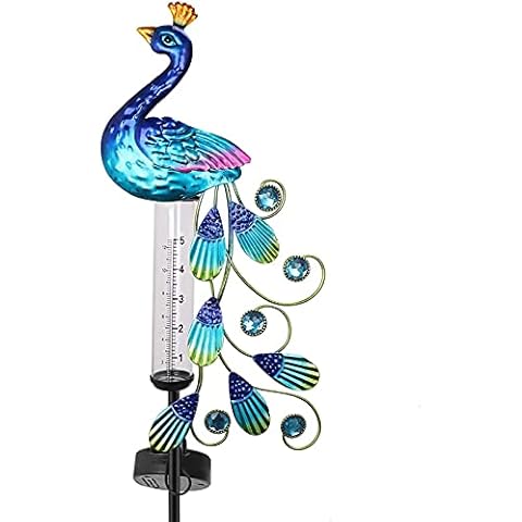 Ardorman Solar Regenmesser Mit Solar-LED-Lichtfunktion Cover