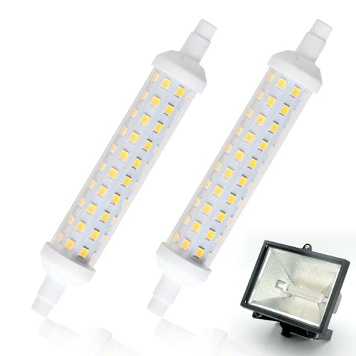 9w R7S Led Bulb 118mm Dimmable 2Pcs,6500k Linear Halogen Bulb Replacement J118, Nature Warm White Energy Saving Lamp Security Light Bulb for Ceiling Floodlight Fluorescent Lamp [Energy Class A]