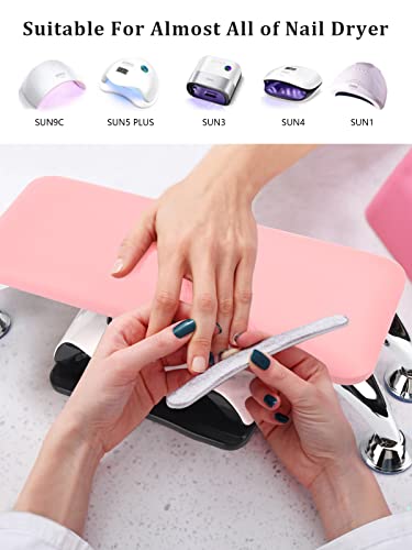 Big Arm Rest For Nails Cushion, Microfiber Leather Hand Rest For Nails Tech, Hand Rest Pillow For Nails Toenails, Detachable Nail Art Accessories Tool For Nails Tech (Pink) #TOP2