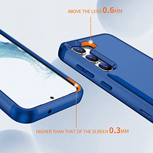 Image of Cubix Full Body Armor Cover for Samsung Galaxy S23 Plus Pouch Hard PC + Soft TPU 3-Layer Military Grade Back Case (Navy)