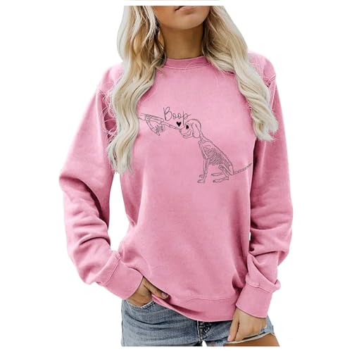 Sweatshirt femme Halloween col rond ample et décontracté à manches longues taille M