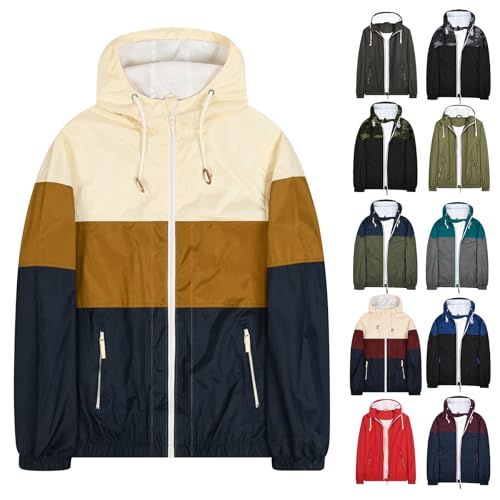 Men's Windbreaker Rain Jacket Lightweight Water-Resistant Hooded Rain Shell Outdoors Raincoat Windbreakers for Men4
