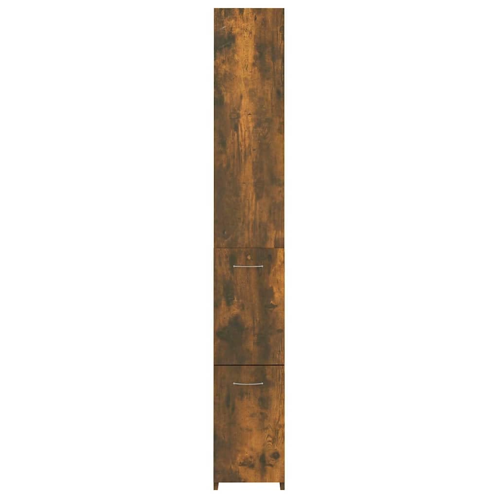 Armadietto da bagno in rovere affumicato, 25 x 26,5 x 170 cm