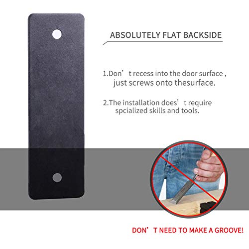 Aiwaiufu 6 Inch Sliding Barn Door Handle Flush Pull Rectangle Recessed Free Of Sharp Angle Heavy Duty Pull Handle For Sliding Barn Door, Cabinets Closet, Drawers, Matte Black #TOP2