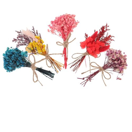 Set de 5 mini ramos de flores secas para decoración miniatura 1