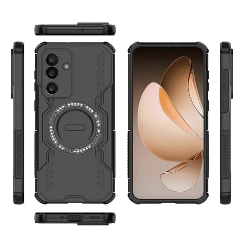 Image of Back Cover Case for Samsung Galaxy M56 5G | 360 Protection Mobile Phone Case | Mag-Safe | Camera Protection | Samsung Galaxy M56 Back Cover | Samsung Galaxy M 56 5+G - Black TPU + PC