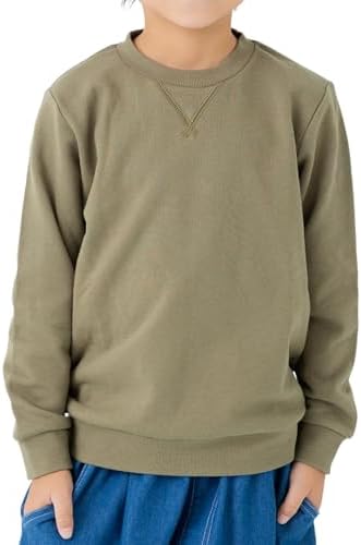 （20:30時点） [chil2] 子供服 トレーナー 無地 キッズ 男の子 女の子 綿 100% ユニ ベビー服 コットン 長袖 スウェット 裏毛 14251681-130KH