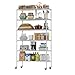 Wire Shelving Unit Heavy Duty Height Adjustable NSF Certification Utility Rolling Steel Commercial Grade with Wheels for Kitchen Bathroom Office (Chrome, 48" Lx18 Wx82 H)