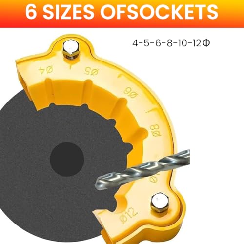 Image of Serplex Multi Drill Bits Sharpener Attachment Tool for Electric Disc Cutter Electric Angle Grinder Attachment for Sharpening Drill Bits Universal Drill Bits Sharpening Tool for 4-12mm Dia Drill Bits