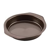 Circulon Nonstick Bakeware 9-Inch Round Cake Pan, Chocolate Brown