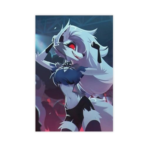 ODMNDKL Print Painting Helluva Boss Loona Anime Aesthetic Wall Art Prints Poster Canvas - Modern Home Decor for Bedroom, Office, Living Room Unframe-style 16x24inch(40x60cm)