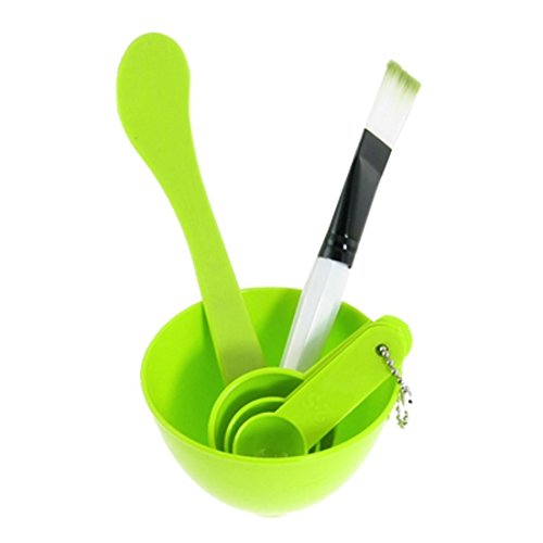 Green Plastic DIY Homemade Facing Mask Brush Stick Set
