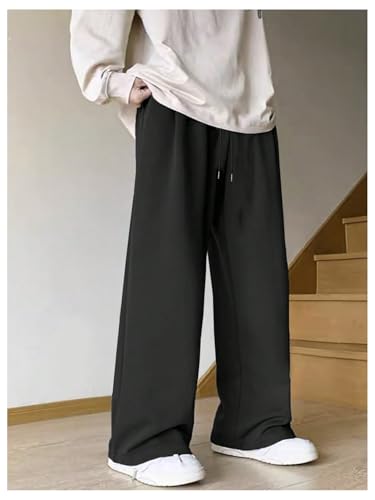 Men's Baggy Sweatpants Drawstring Wide Leg Track Sweat Pants Athletic Lounge Pants Joggers4
