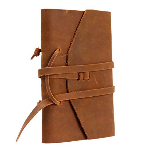 Gadpiparty Vintage Leather Journal Schreiben Notebook Klassische Leder Gebundene Tägliche Notepad Antikes Handgefertigtes Journal mit Handgefertigtem Bindungsseil zum Schreiben von Cover